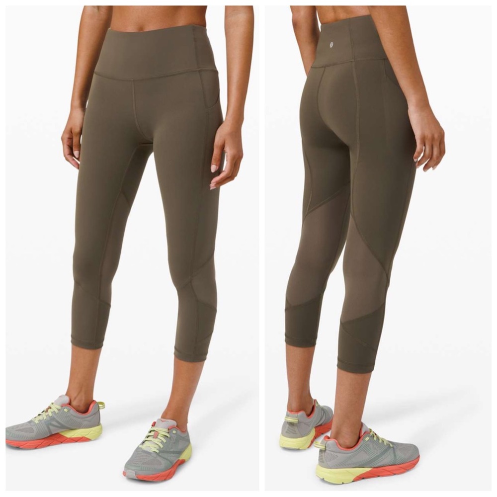 lululemon athletica Olive Green Crop Leggings